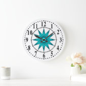 Cyan Guiding Star Wall Clock Große Wanduhr (Zuhause)
