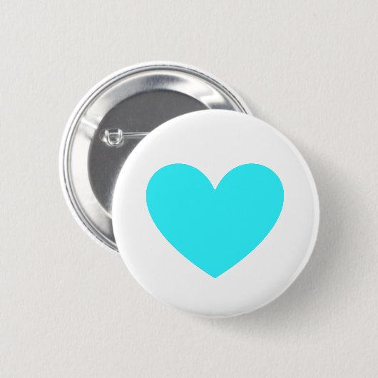 Cyan Heart Button (Vorne & Hinten)