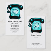 Cyan Hot Line - White Visitenkarte (Vorne/Hinten)