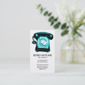 Cyan Hot Line - White Visitenkarte (Stehend Vorderseite)