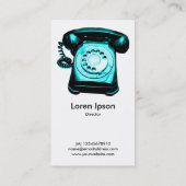 Cyan Hot Line - White Visitenkarte (Rückseite)