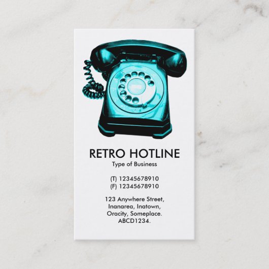 Cyan Hot Line - White Visitenkarte (Vorderseite)