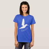 Cyan Hummingbird Silhouette T-Shirt (Vorne ganz)