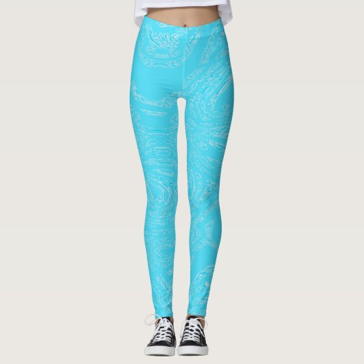 Cyan Ice Legginghs Leggings (Vorderseite)