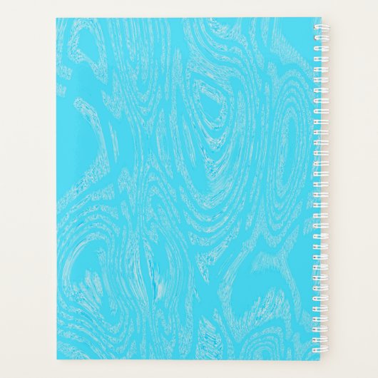 Cyan Ice Spiral Notebook Planer (Rückseite)