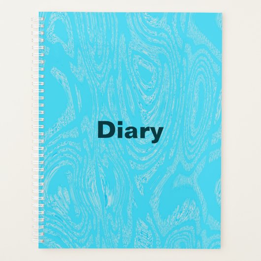 Cyan Ice Spiral Notebook Planer (Vorderseite)
