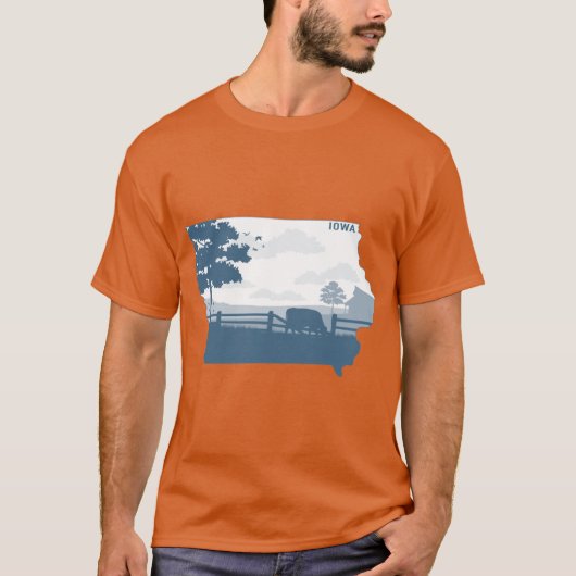 Cyan Iowa Oversized T-Shirt (Vorderseite)