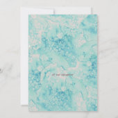 Cyan & Lavender unter der Meerestaufe Einladung (Rückseite)