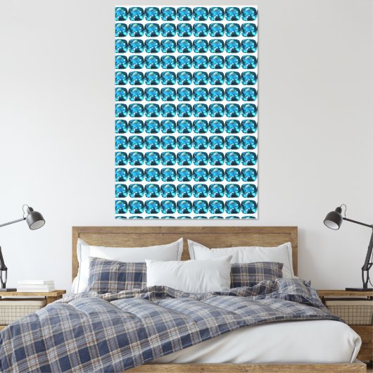 Cyan Leinwanddruck (Insitu (Schlafzimmer))