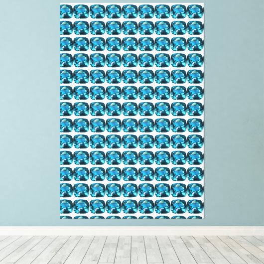 Cyan Leinwanddruck (Insitu (Holzboden))