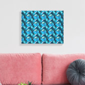 Cyan Leinwanddruck (Insitu (Wohnzimmer))
