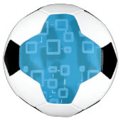 Cyan Light Blue Geometric Fußball (Gedreht)