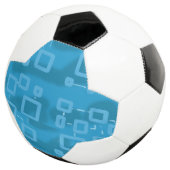 Cyan Light Blue Geometric Fußball (Dreiviertel)