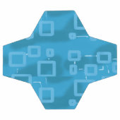 Cyan Light Blue Geometric Fußball (Flach)