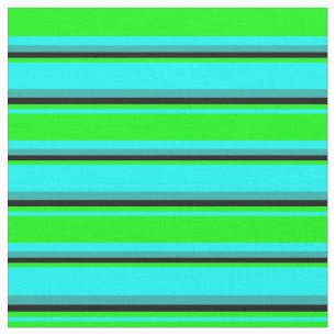 Cyan, Limon, Schwarz und Grüne Streifen des hellen Stoff