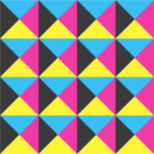 Cyan Magenta Aufkleber (Vorderseite)