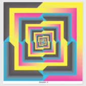 cyan magenta gelbe schwarze Gradientenschau Aufkleber (Blatt)