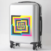 cyan magenta gelbe schwarze Gradientenschau Aufkleber (Koffer)