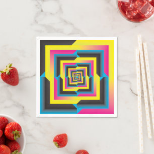 cyan magenta gelbe schwarze Gradientenschau Serviette