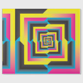 Cyan Magenta Geschenkpapier (Flach)