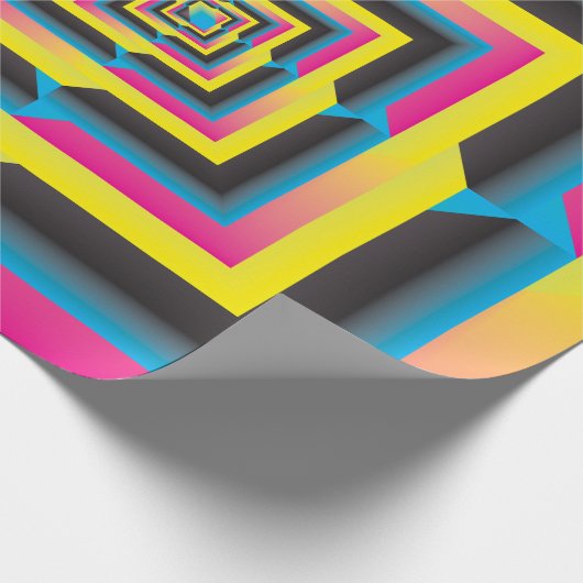 Cyan Magenta Geschenkpapier (Ecke)