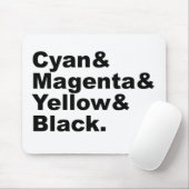 Cyan Magenta Yellow Black CMYK Color Scheme Mousepad (Mit Mouse)