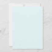 Cyan makellose Frühlingshochzeit Einladung (Rückseite)