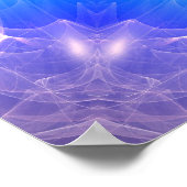 Cyan mandala für Rachenchakra (Mitteilung) Poster (Ecke)