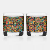 Cyan Mesmeric "Aztec Dream" Getränke Rocks Brille Whiskyglas (Links)