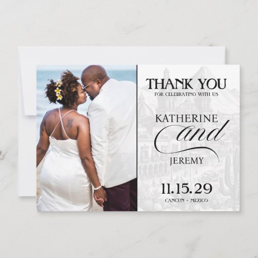 Cyan Mexico Passport Dankeskarte (Vorderseite)