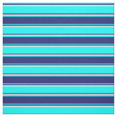 Cyan, Midnight Blue und Mint Cream Pattern Stoff (Muster)