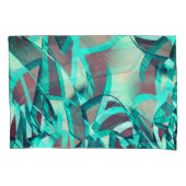 Cyan oder Blau Streifen auf roten, tropften Bilder Kissenbezug (Vorderseite-Links)