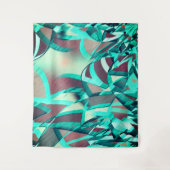 Cyan oder Blau Streifen auf roten, tropften Bilder Wandteppich (Vorderseite)