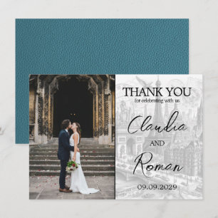 Cyan Paris Passport Dankeskarte