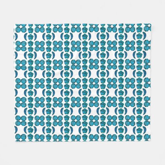 Cyan Pattern Fleecedecke (Vorderseite (Horizontal))