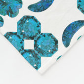 Cyan Pattern Fleecedecke (Ecke)