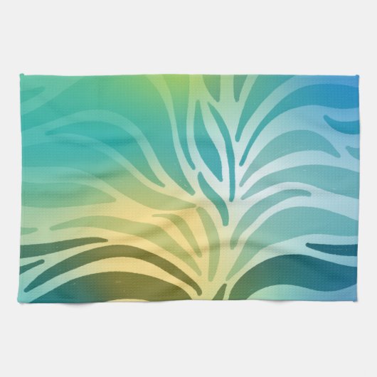 Cyan Pattern Geschirrtuch (Horizontal)
