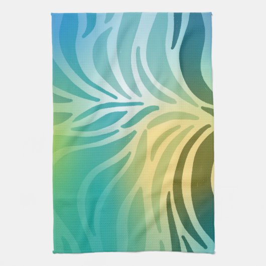 Cyan Pattern Geschirrtuch (Vertikal)