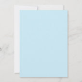 Cyan Petal Hochzeit Einladung (Rückseite)