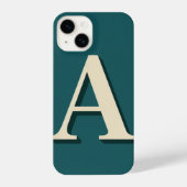 “Cyan Phone Case with Bold ‘A’ – Trendy iPhone Hülle (Rückseite)