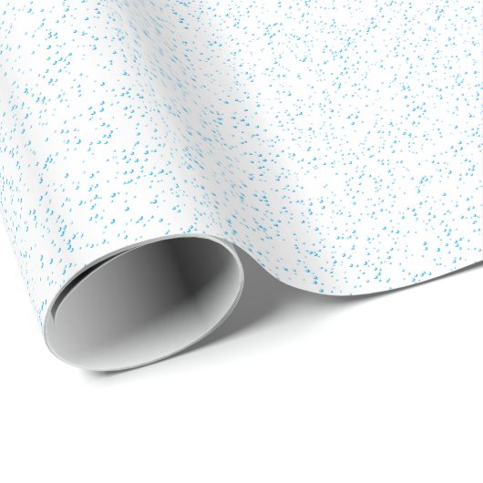 Cyan Rain Glossy Wrapping Paper Geschenkpapier (Rolleneckpunkt)