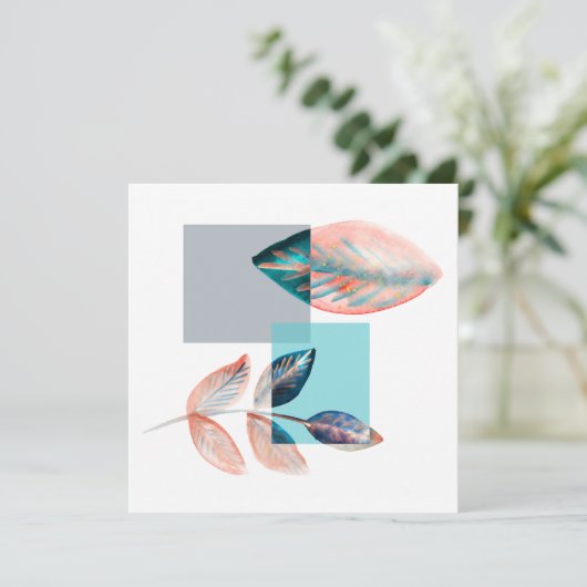 Cyan Red Leaf (Stehend Vorderseite)