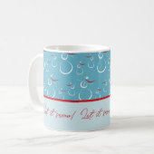 Cyan Red Let It Snow Niedlich Snowman Family Patte Kaffeetasse (Vorderseite Links)