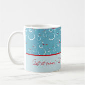 Cyan Red Let It Snow Niedlich Snowman Family Patte Kaffeetasse (Links)