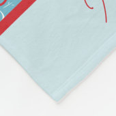 Cyan Red Merry Holidays Niedlich Snowman Pattern Fleecedecke (Ecke)