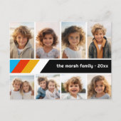 Cyan Retro Strip - 8 Fotomaterial Postkarte (Vorderseite)