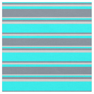 Cyan, Schiefergrau und hellgraues Muster Stoff