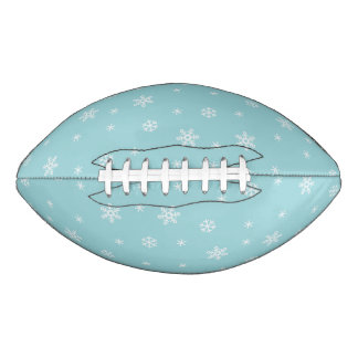 Cyan-Schneemuster-Feiertag Football