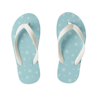 Cyan-Schneemuster-Feiertag Kinderbadesandalen