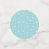 Cyan-Schneemuster-Feiertag Konfetti (Klein Vorderseite)